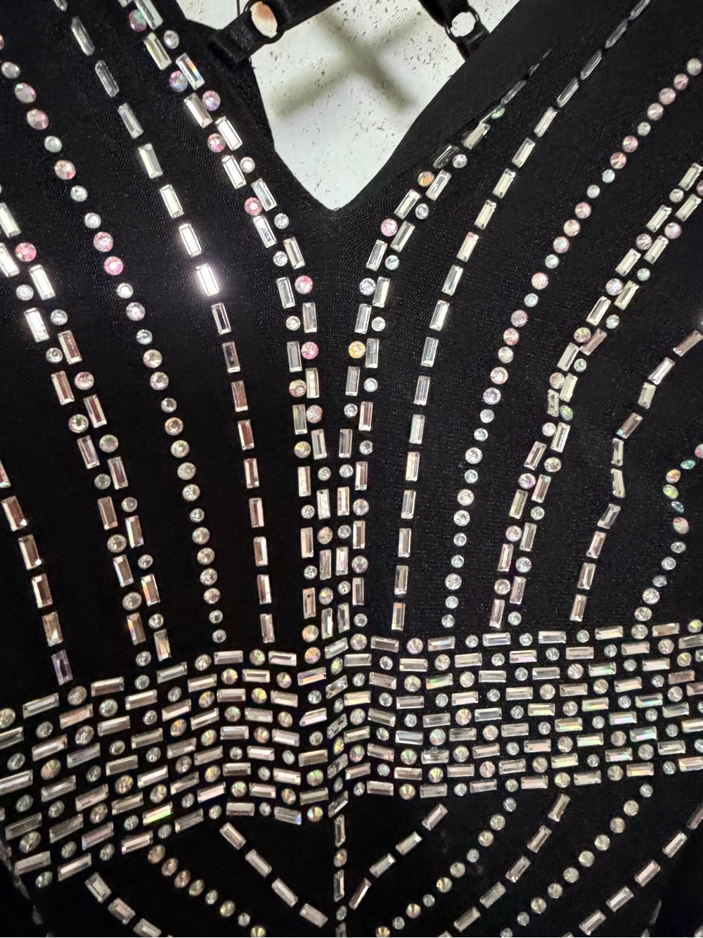 Windsor Black Maxi Gown with Silver Crystal Detailing - Picture 7 of 15